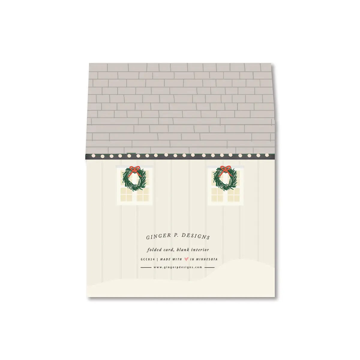 Home for the Holidays die-cut folded Greeting Card