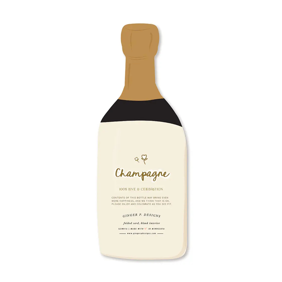 Happy Couple Champagne Greeting Card