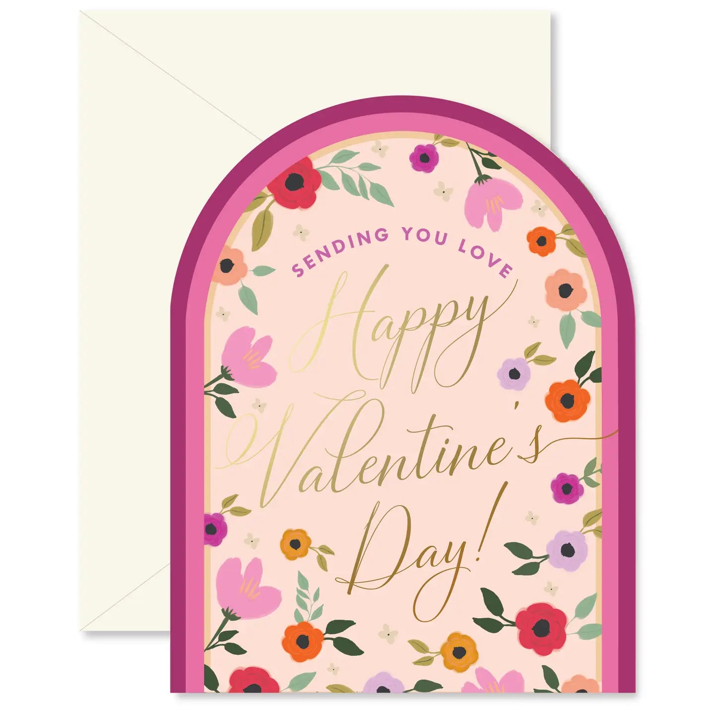 Valentine's Day Floral Arch Greeting Card