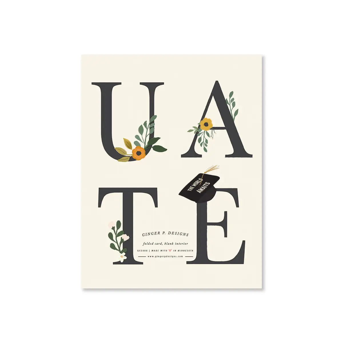 Grad Floral Greeting Card