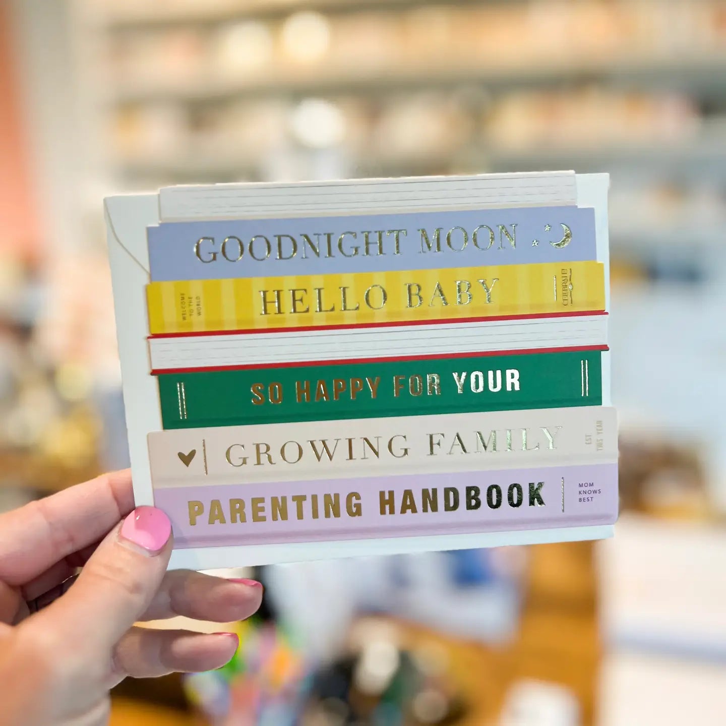 Baby Books die-cut folded Greeting Card