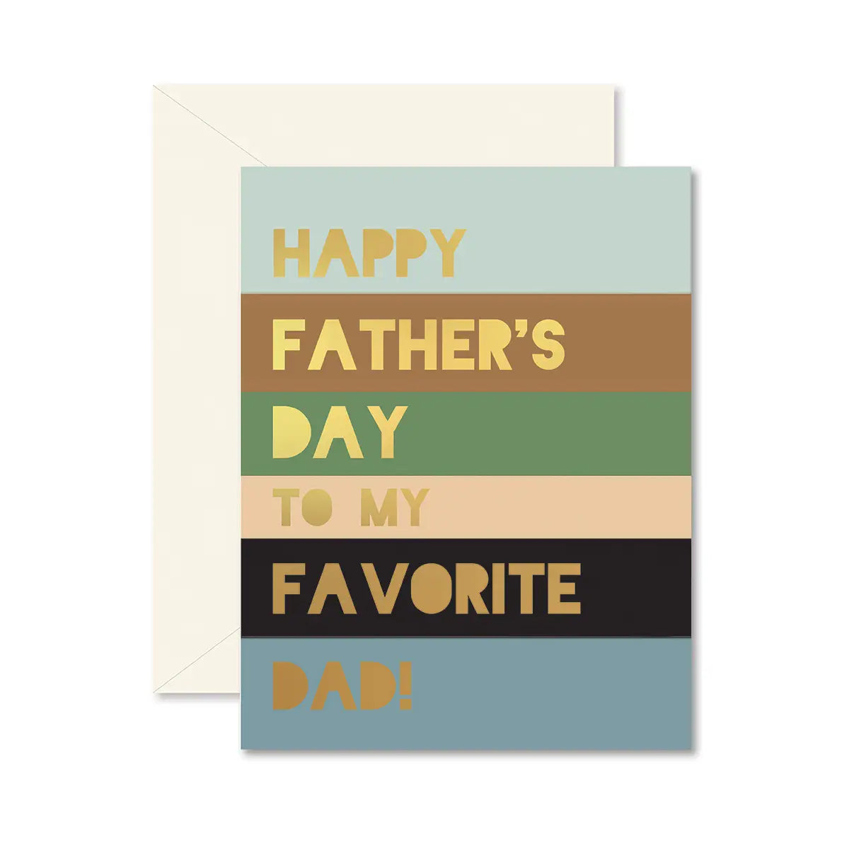 Colorblock Father's Day Favorite Dad Greeting Card
