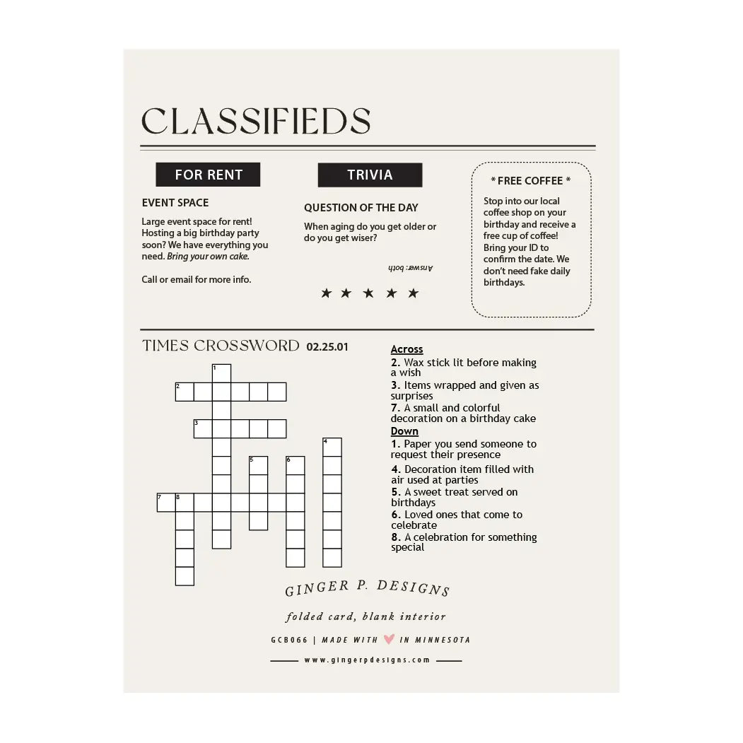 Birthday Times Greeting Card