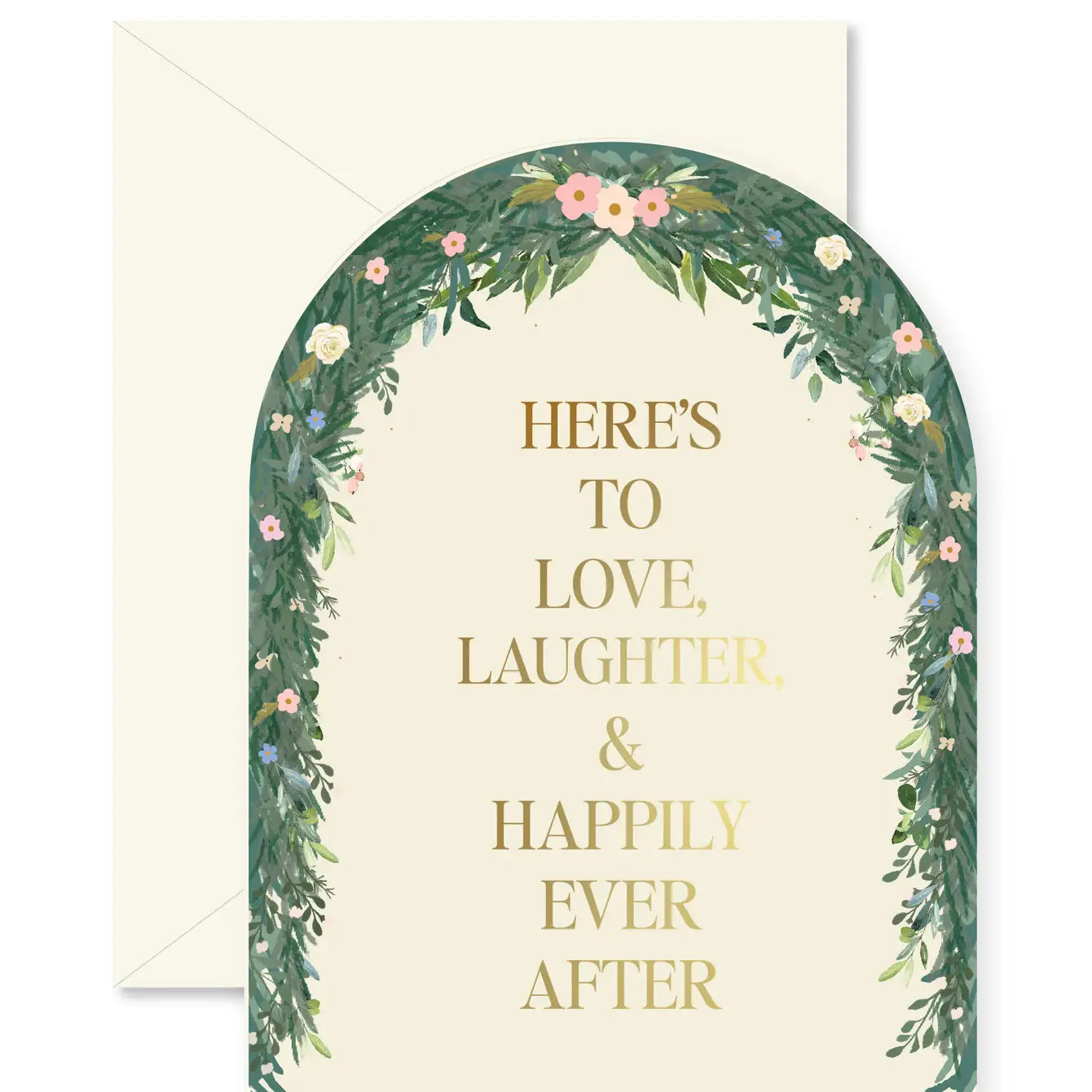 Wedding Floral Arch Die-Cut Greeting Card