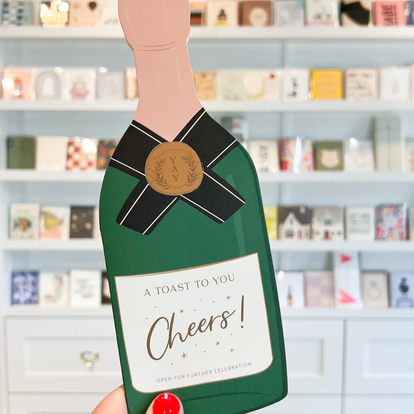 A Toast to You Champagne Congratulations Greeting Card