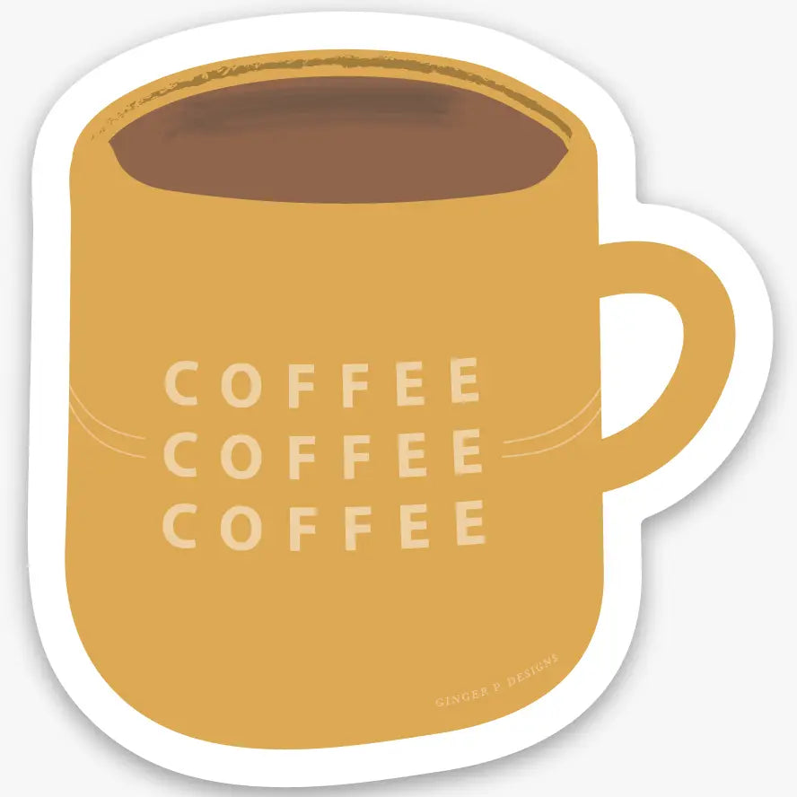 Mini Coffee Mug Vinyl Sticker