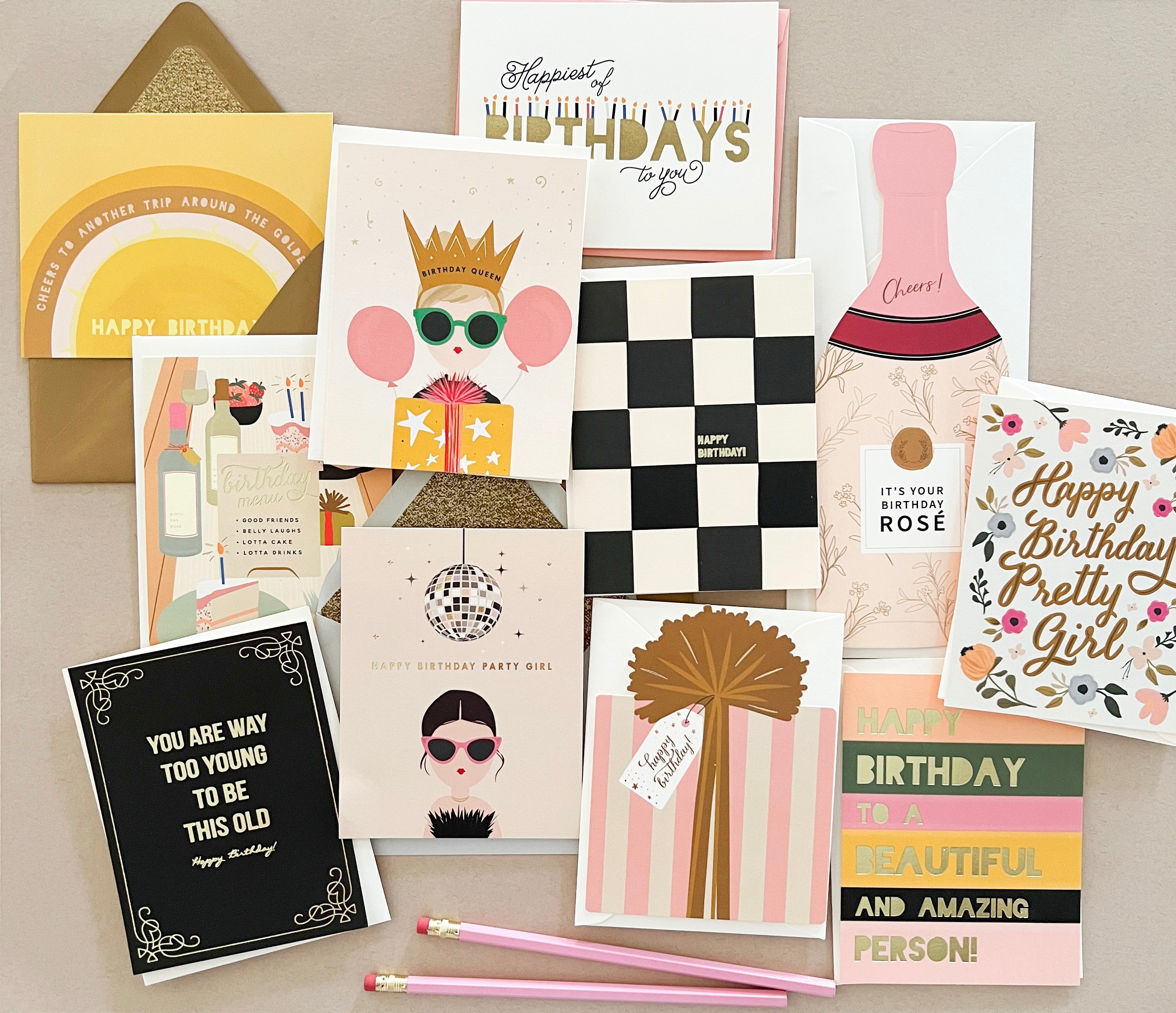 Happy Birthday Pretty Girl Greeting Card