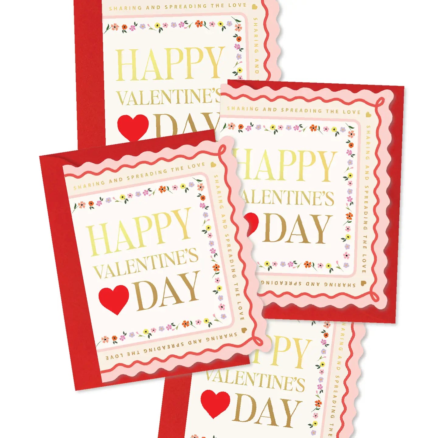 Valentine's Day Scallop Greeting Card Boxed Set