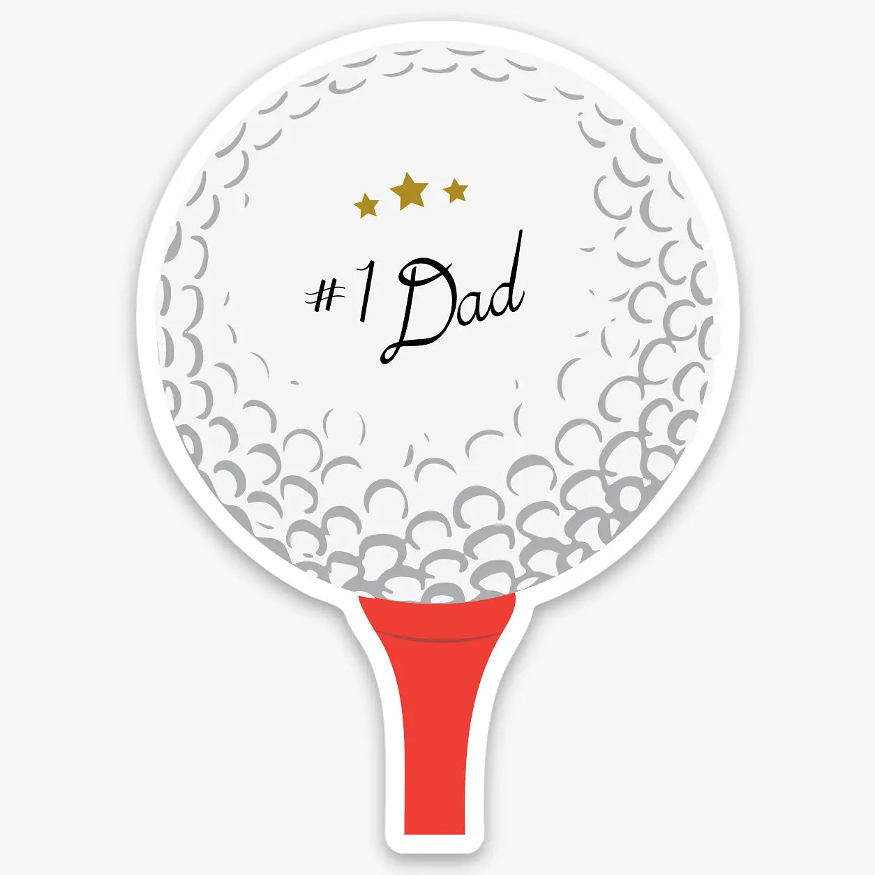 Dad Golf Ball Vinyl Sticker