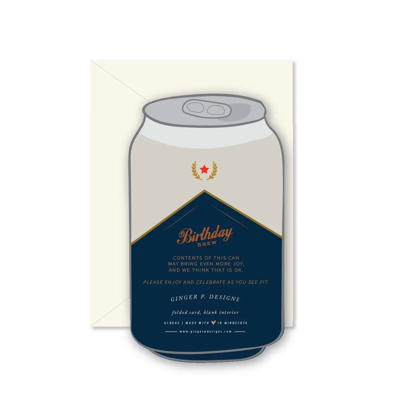 Birthday Brew die-cut folded Greeting Card