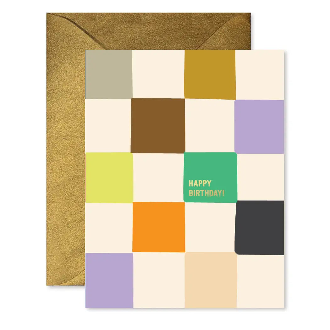 Checkerboard Birthday Sequel Greeting Card