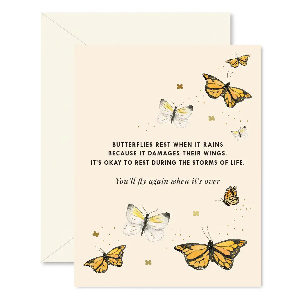 Butterfly Wings Sympathy Greeting Card