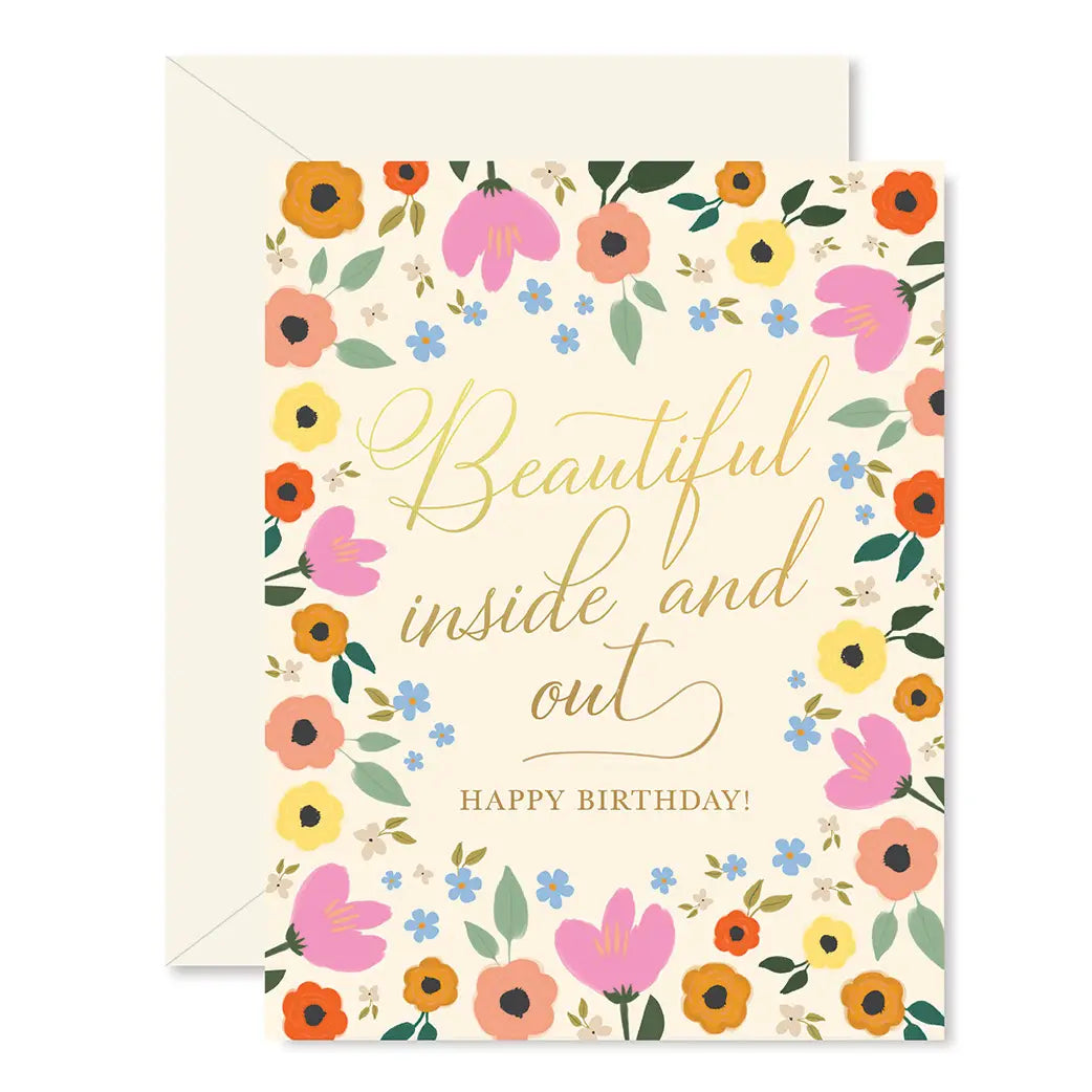 Birthday Beautiful Inside and Out Greeting Card