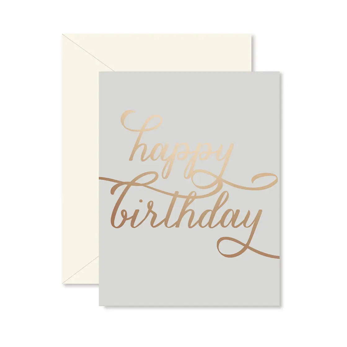 Happy Birthday Copper Greeting Card