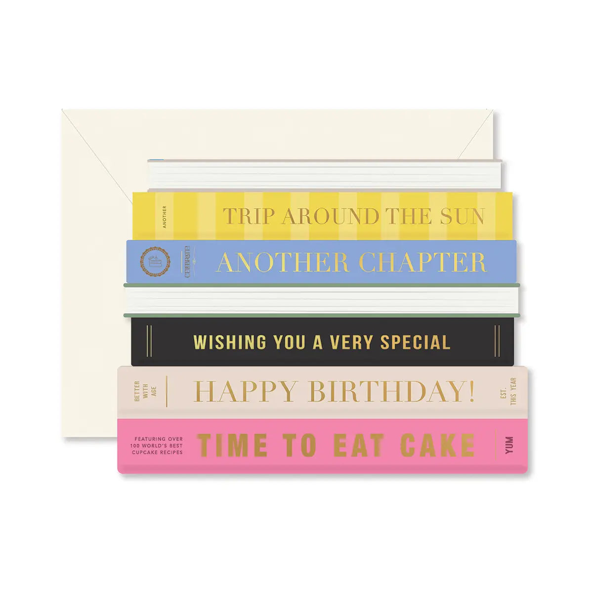 Birthday Books die-cut folded Greeting Card