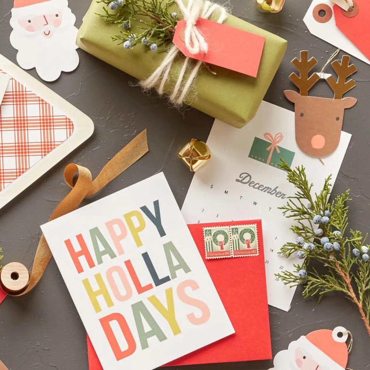 Happy Holla Days Christmas Greeting Card
