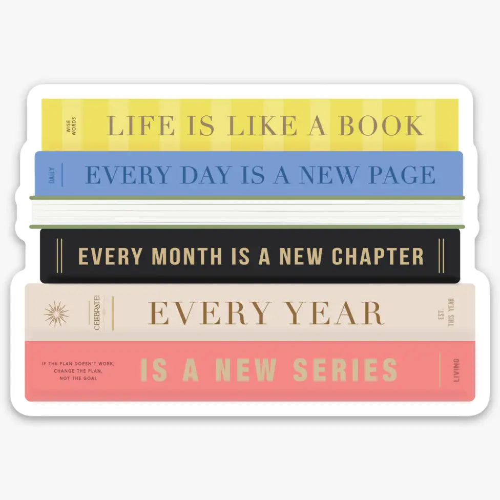 Book Stack Vinyl Sticker