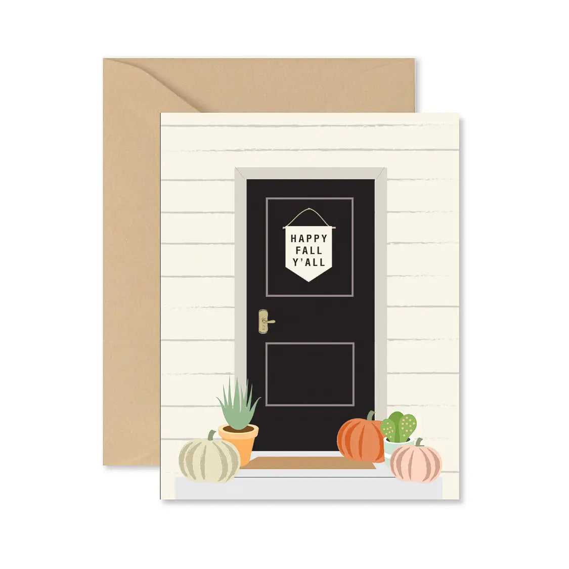 Front Step Fall Y'all Greeting Card