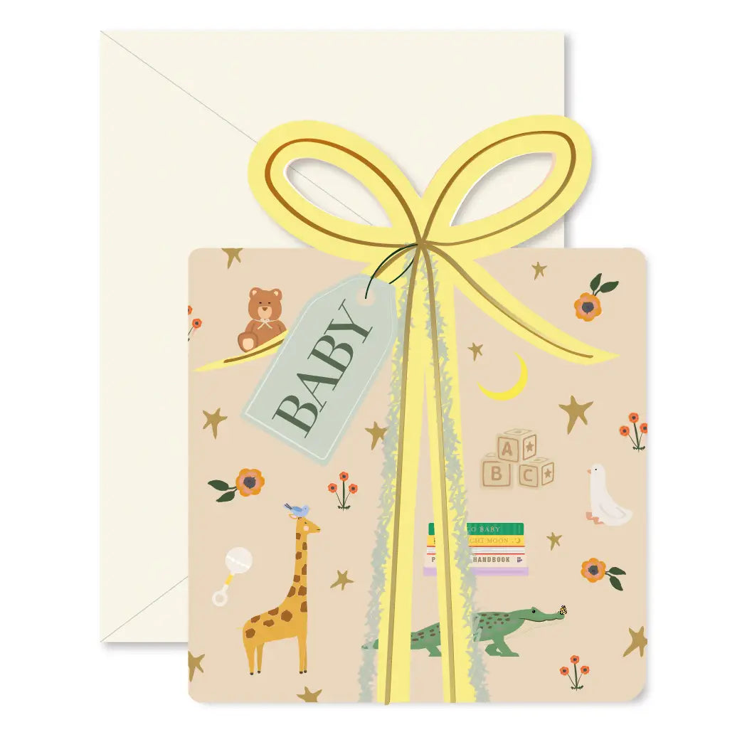 Baby Gift die-cut folded Greeting Card