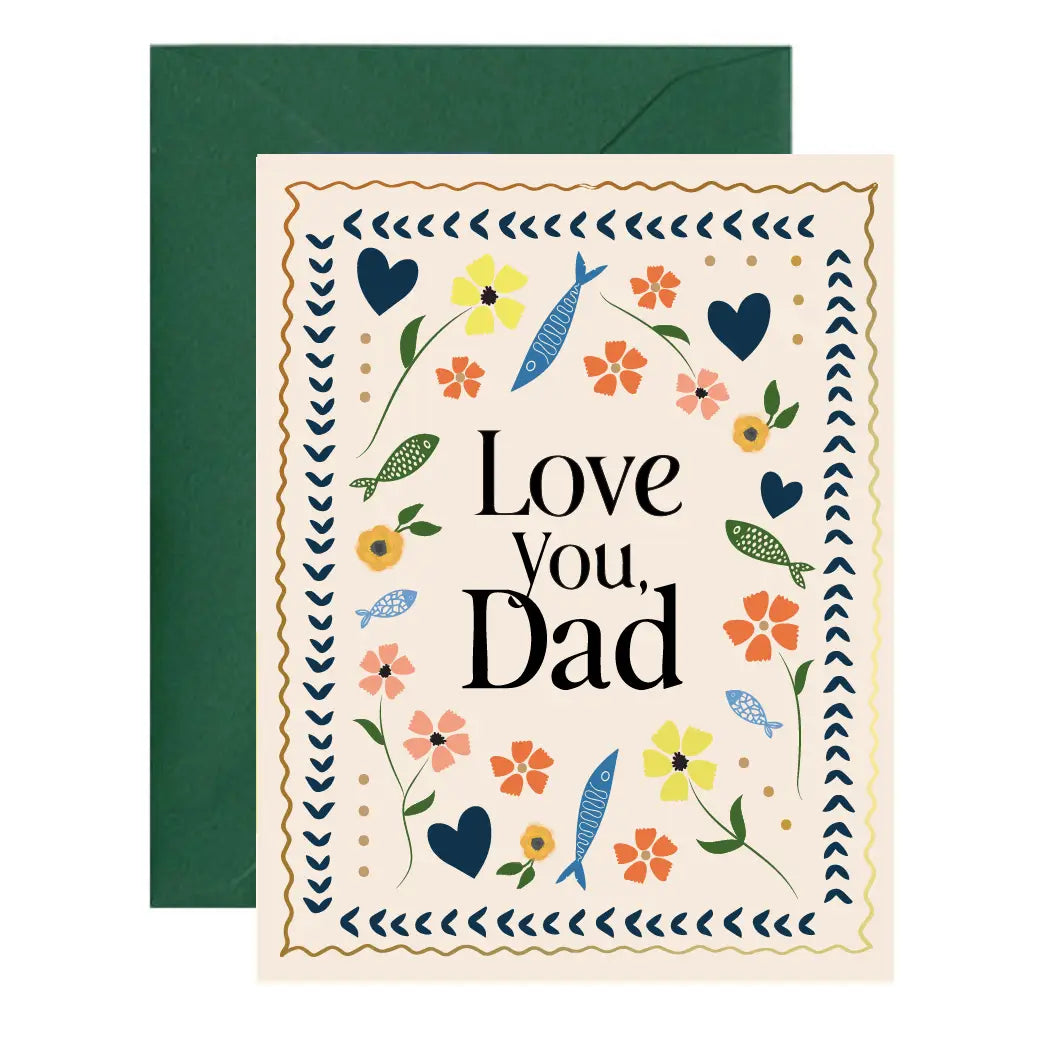 Mosaic Dad Floral Father's Day Greeting Card
