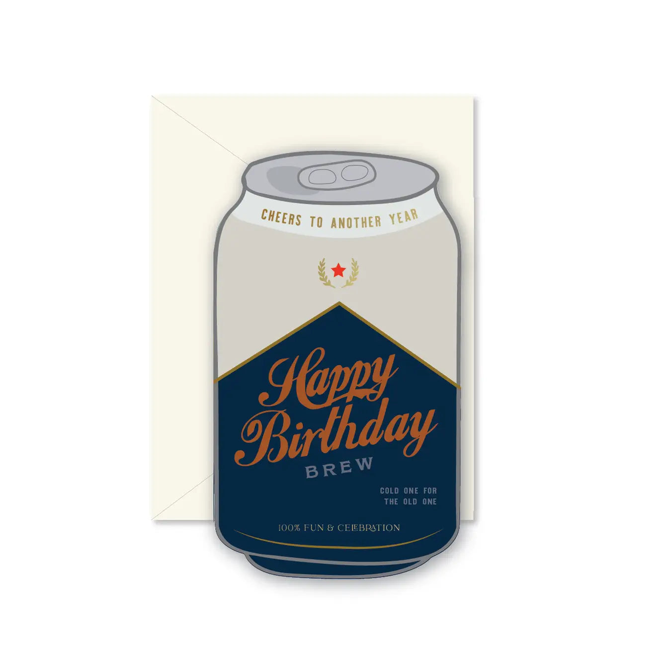 Birthday Brew die-cut folded Greeting Card