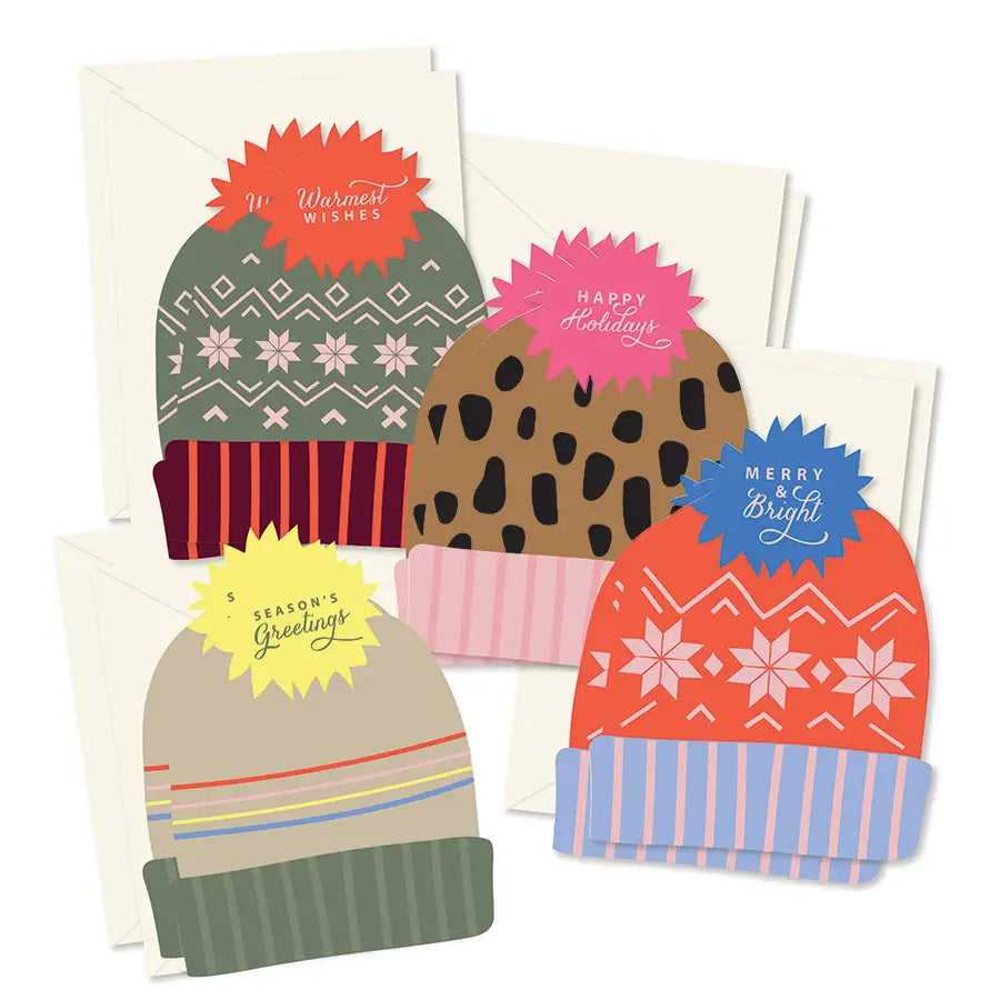 Holiday Stocking Hats Greeting Cards Boxed Set