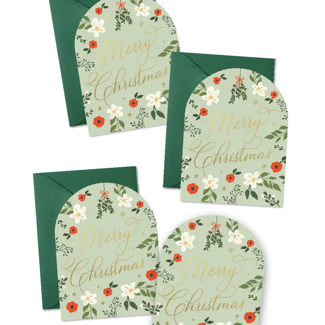 Mint Green Floral Arch Greeting Card Boxed Set