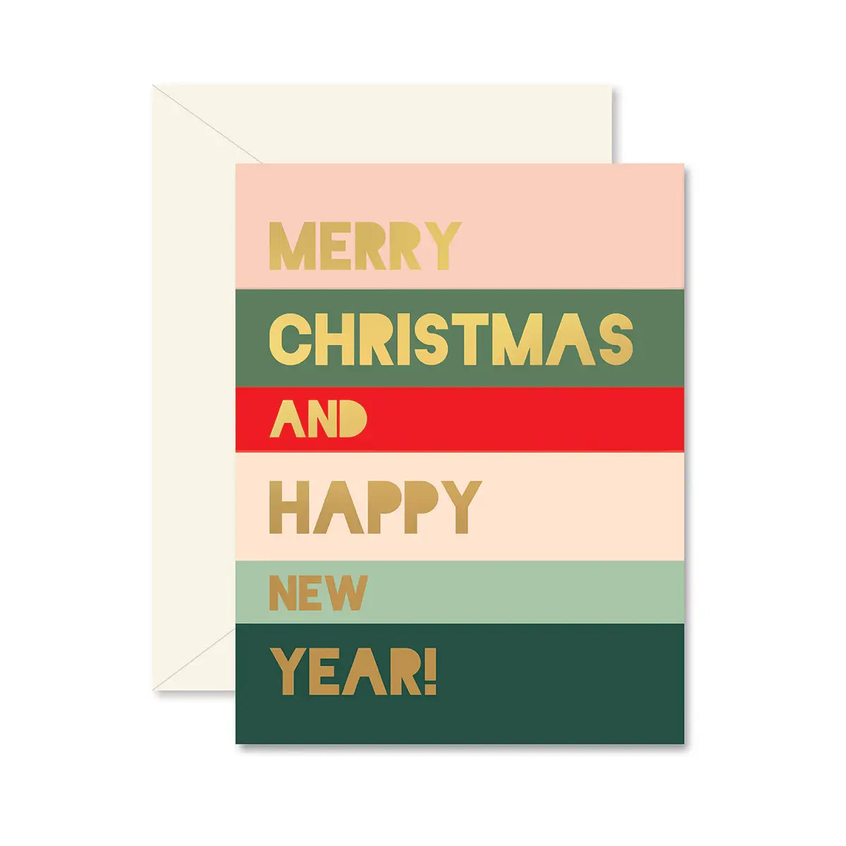 Holiday Colorblock Christmas Greeting Card