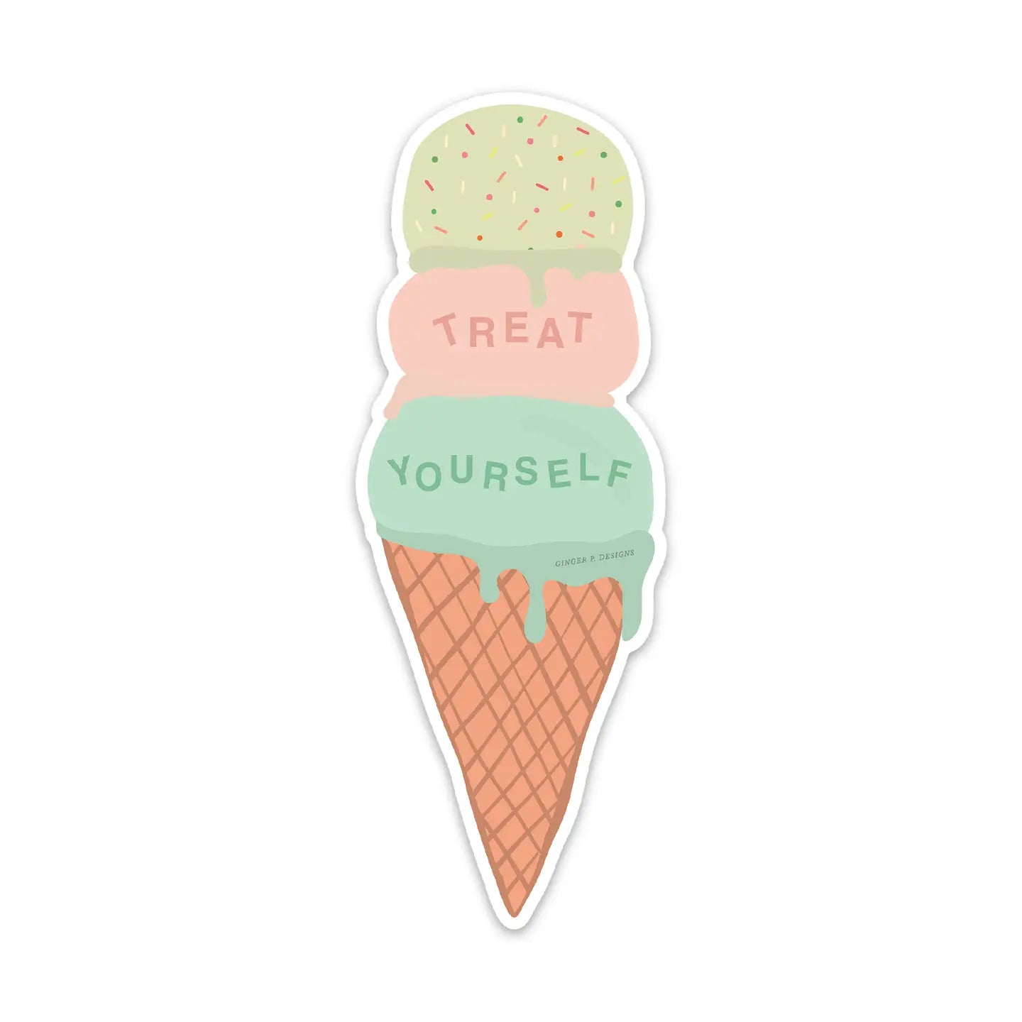Ice Cream Cone Vinyl Sticker
