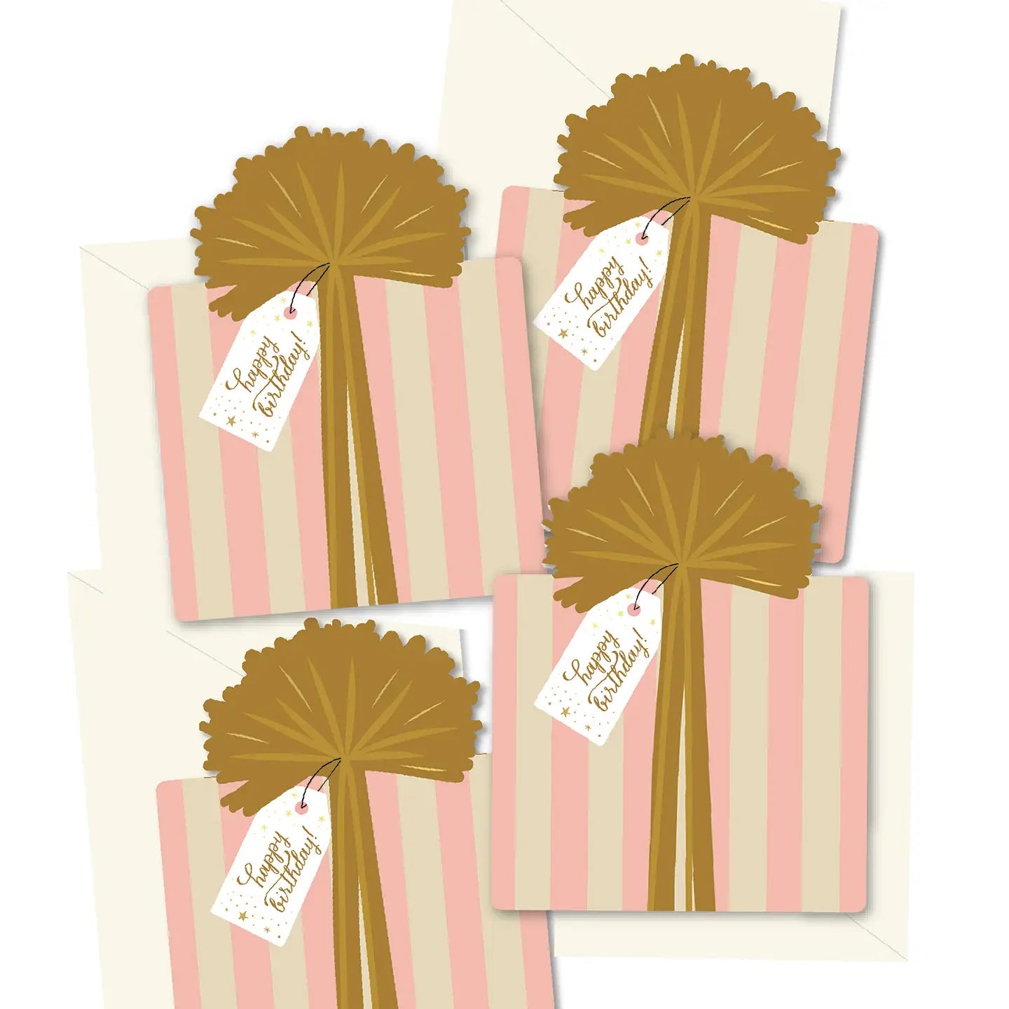 Birthday Gift die-cut folded Greeting Cards Boxed Set