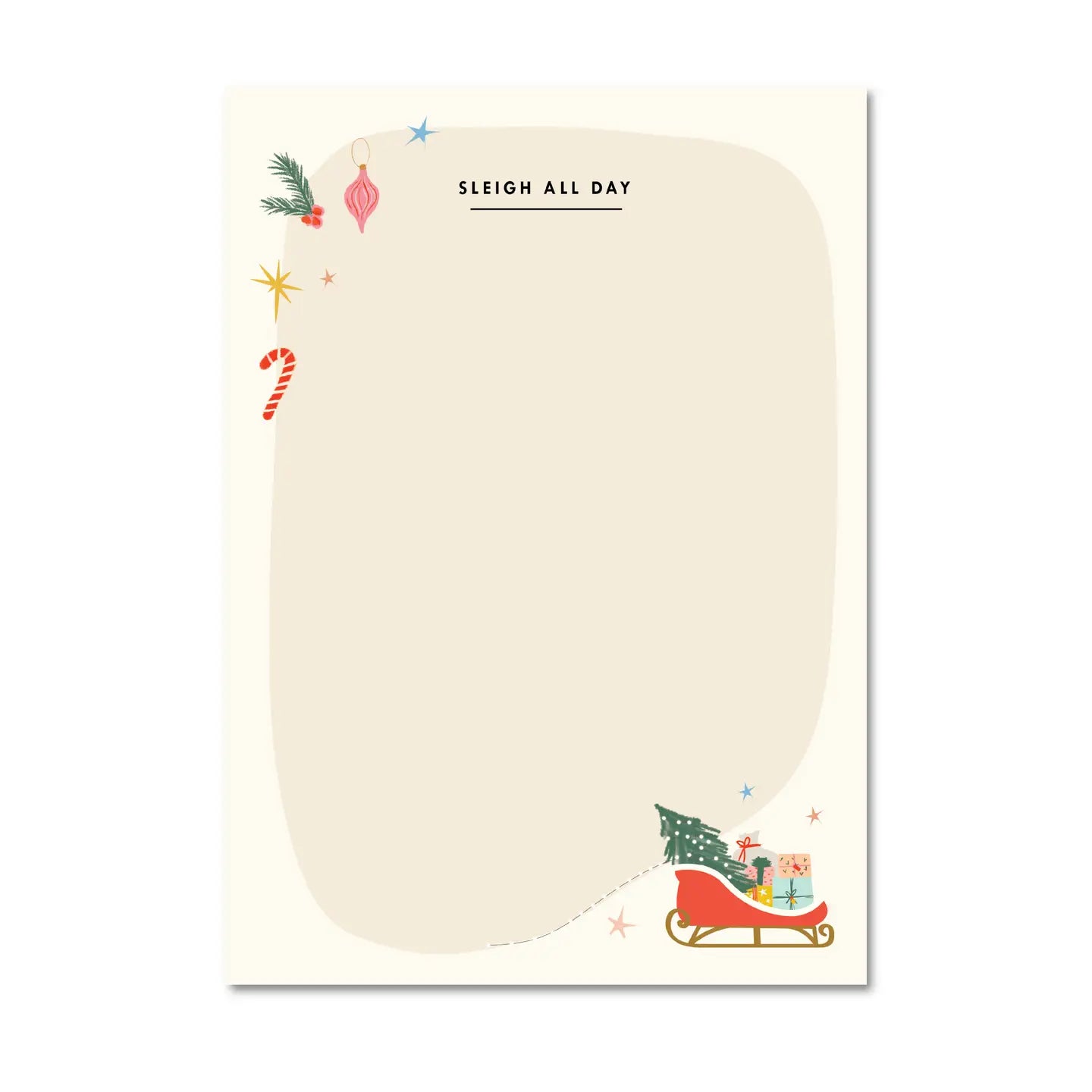 Sleigh All Day Christmas Notepad