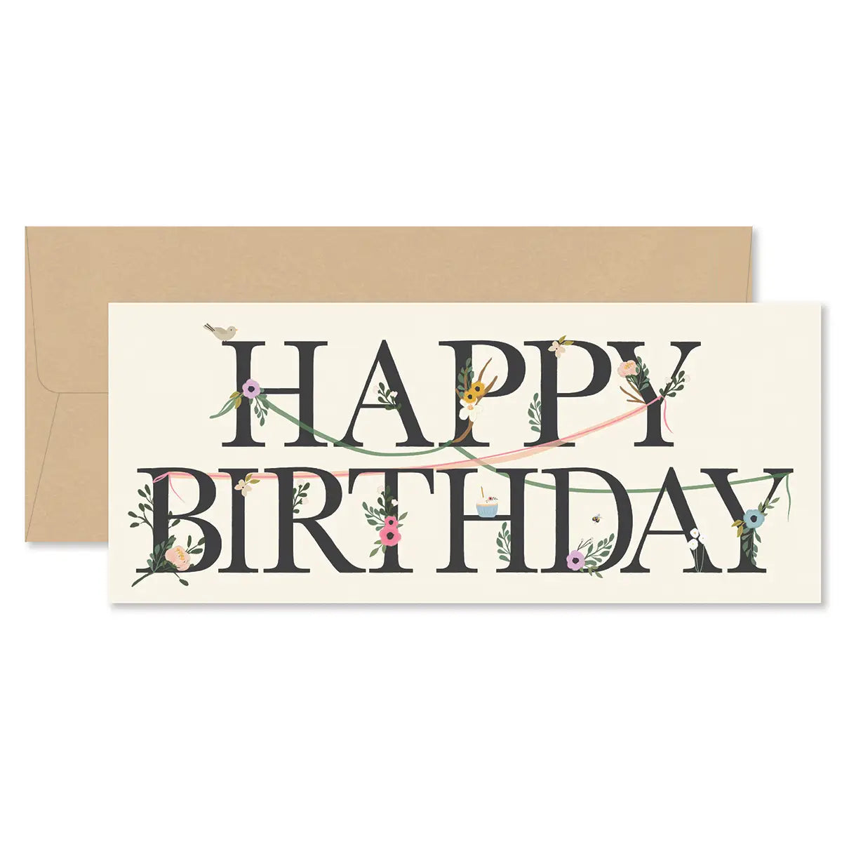 Happy Birthday Floral Greeting Card
