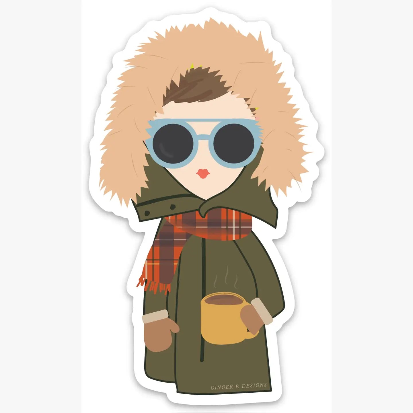 Parka Girl Vinyl Sticker