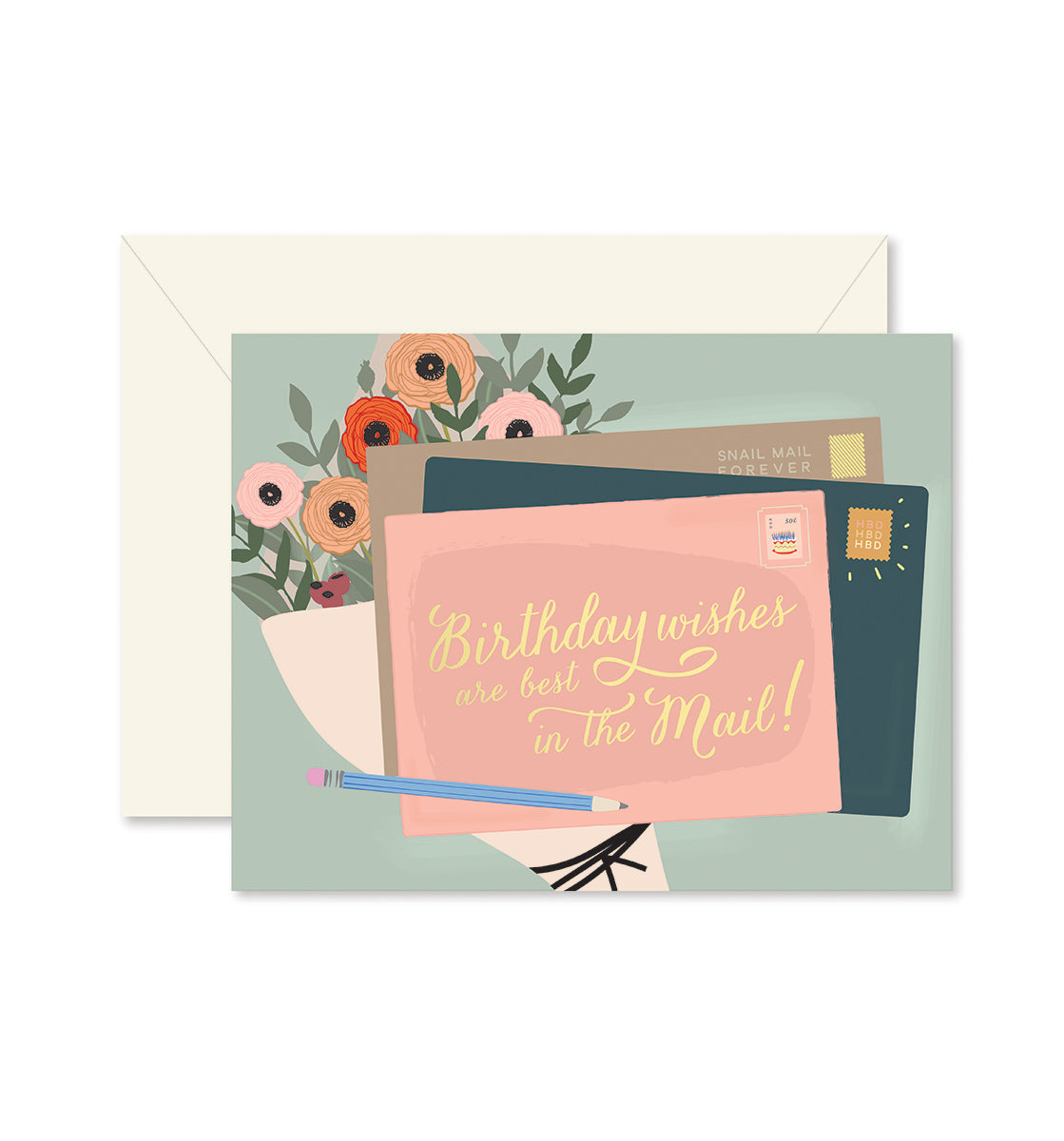 Birthday Wishes In The Mail Greeting Card
