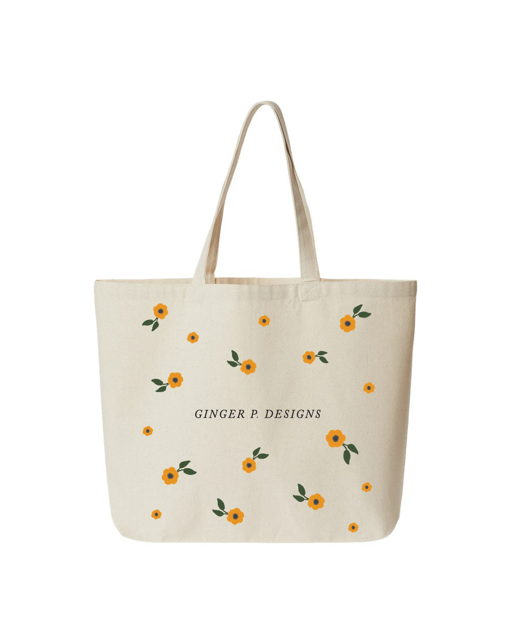 Ginger P. Designs Tote Bag, marigold floral