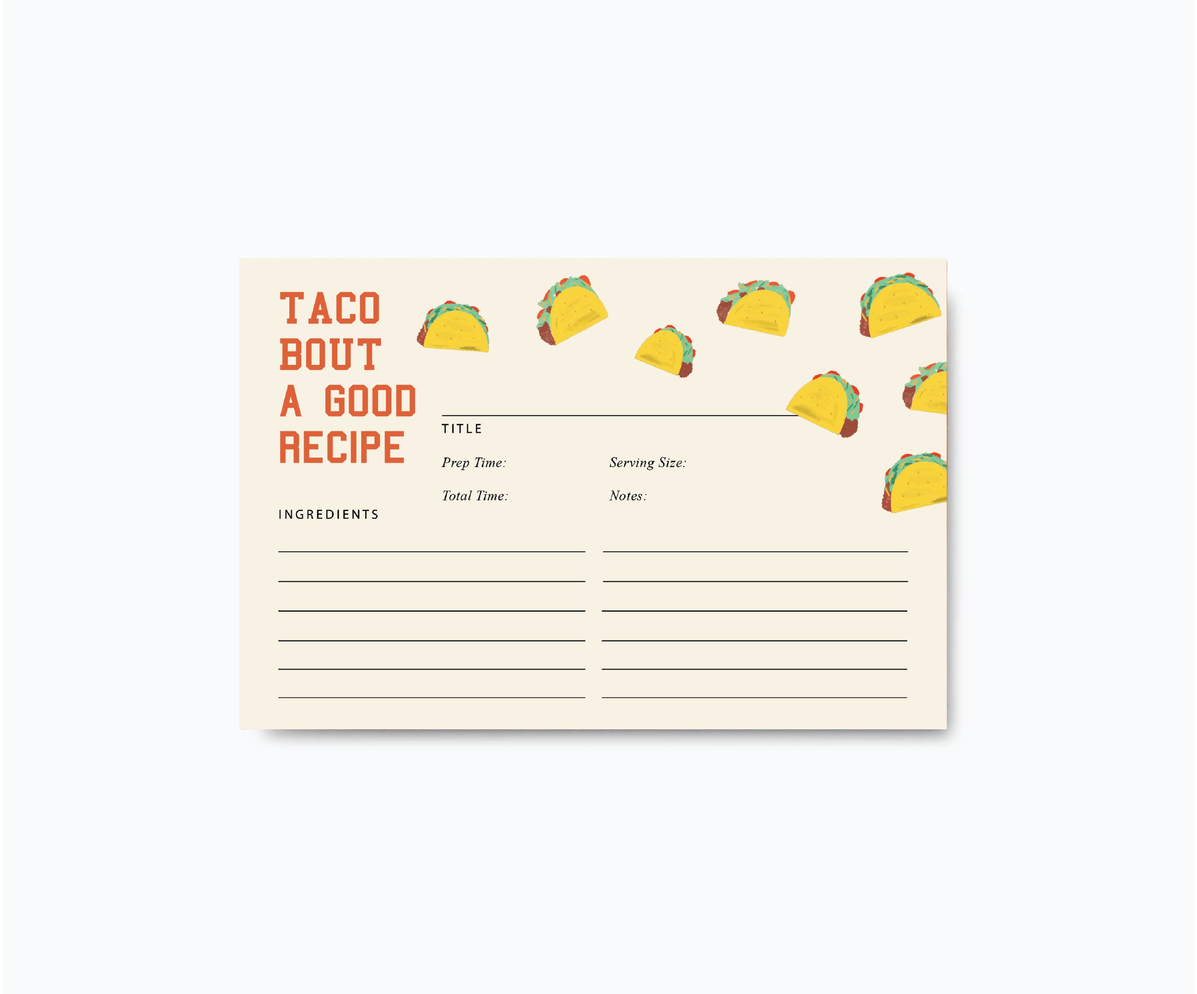 Taco Bout A Good Recipe Cards