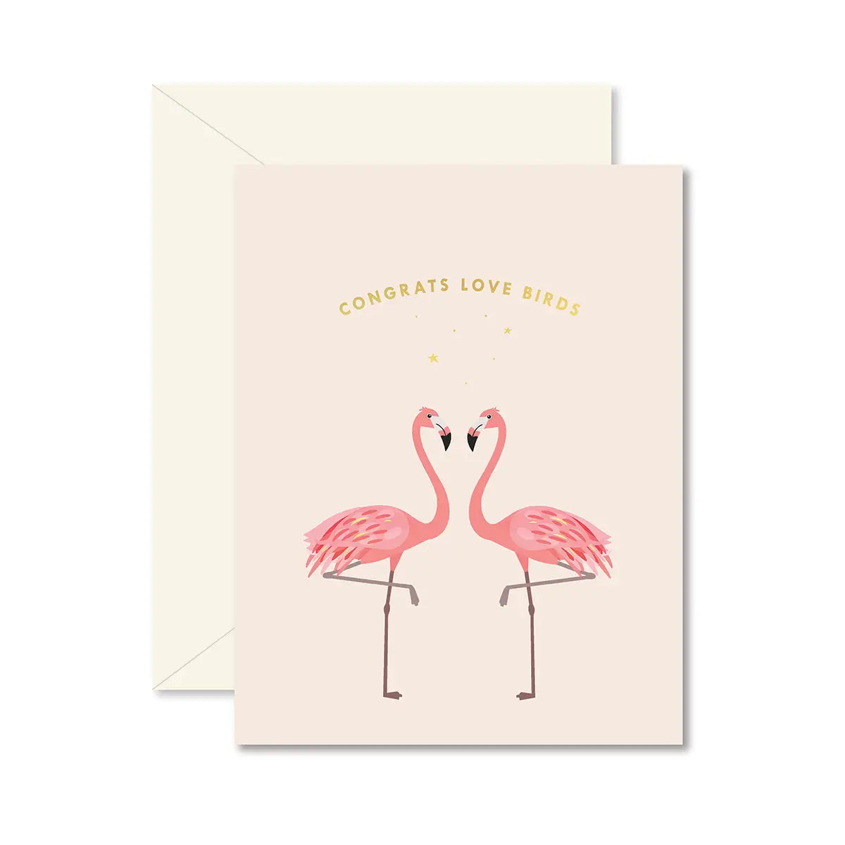 Congrats Love Birds Greeting Card