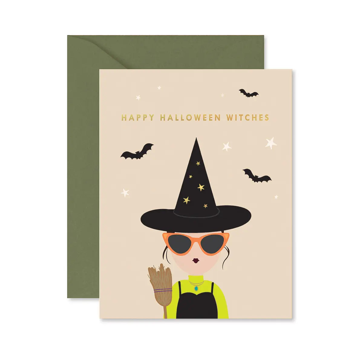 Happy Halloween Witches Greeting Card
