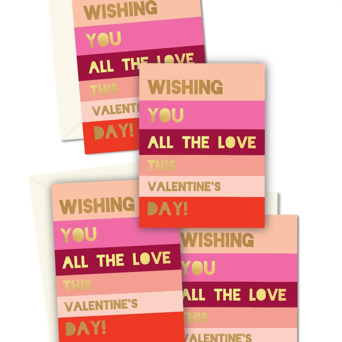 Valentine Colorblock Greeting Cards Boxed Set