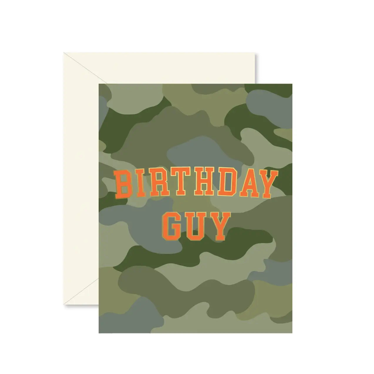Camo Birthday Guy Greeting Card