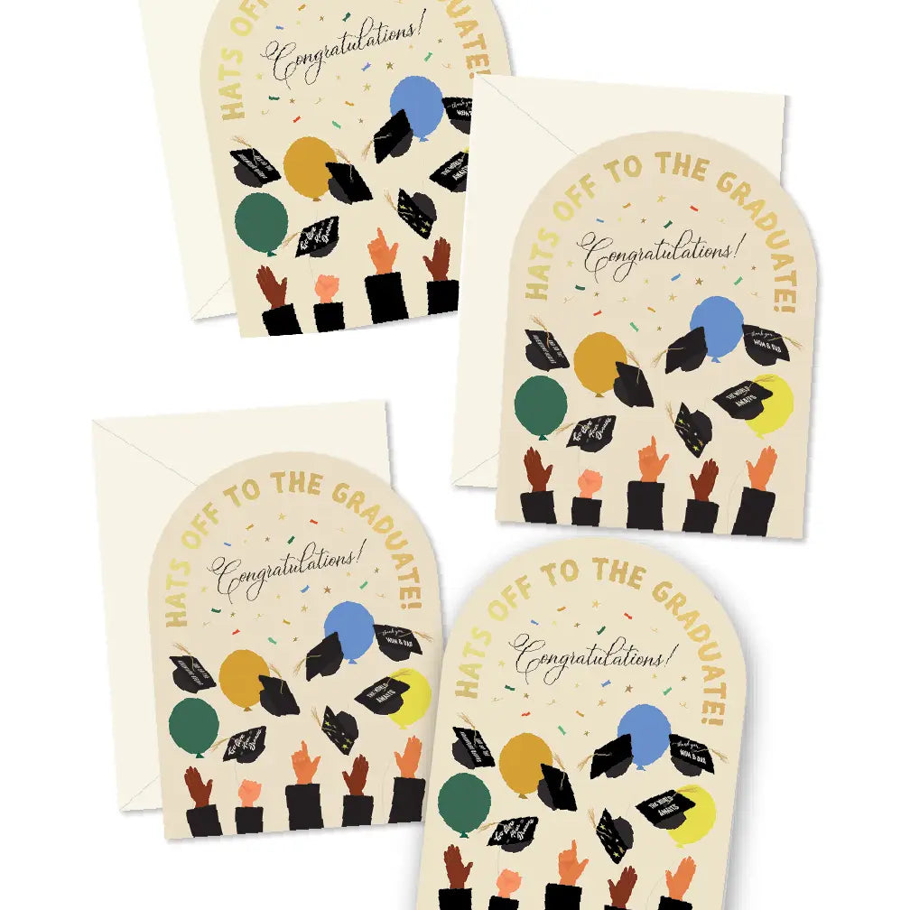 Hats Off Graduation Arch Greeting Cards Boxed Set